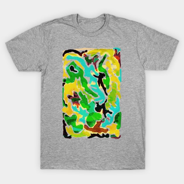 Camouflaged T-Shirt by minniemorrisart